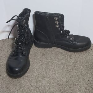 Unionbay Black Combat Booties in Black